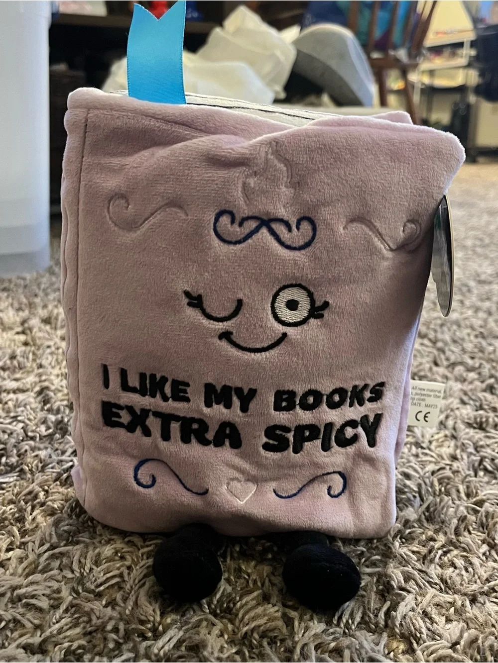 Punchkins Spicy Book with bookmark plush I like my books extra spicy
